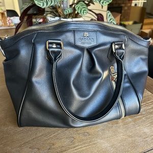 Gunas Madison Designer Vegan Leather Bag Black